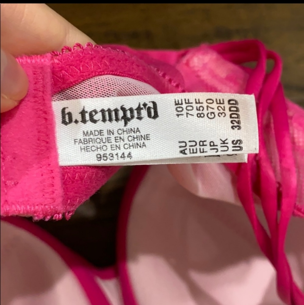 b.tempt’d by Wacoal Pink Lace Bra 32DDD